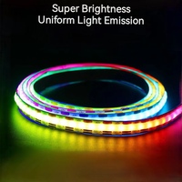 Bande lumineuse LED Dream Color RGBIC DC12V 432 LED 10MM 8W, bande LED COB adressable, éclairage en corde RGB programmable