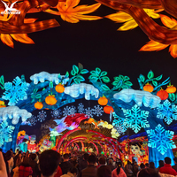 Festival chinois de la mi automne décoration extérieure LED lanterne chinoise vive lumières lanterne électrique chinoise fleur de Lotus à vendre