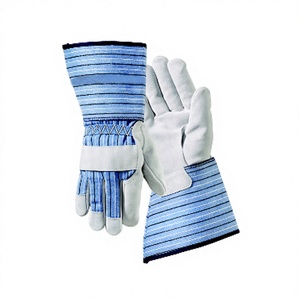 Comfortable Canadian Rigger Safety <b>Gloves</b> Grained Goatskin Leather Anti-Cut Waterproof for <b>Screen</b> Gardening Haulage - Product Image 1