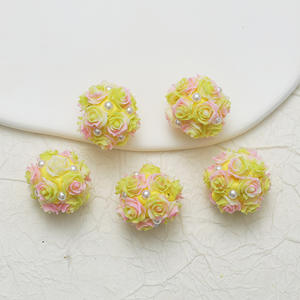 Cuentas de Lucite Brillantes con Forma de Rosa de 20 mm, Coloridas, para Manualidades, Cuentas Sueltas de Diamantes de Imitación, Forma Irregular, para Hacer Pulseras y Bolígrafos, Venta Caliente 2025 - Product Image 5