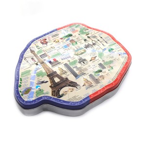 Fer-blanc de forme irrégulière sur le thème de <span class=keywords><strong>Paris</strong></span> peut 30ml récipient en étain pour stocker des souvenirs articles de voyage pour le stockage de biscuits - Product Image 3