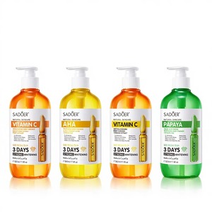 Lotion corporelle à la vitamine C SADOER 500ml, crème hydratante éclaircissante pour femmes, lait corporel blanchissant à l'acide malique, soin <span class=keywords><strong>de</strong></span> la peau - Product Image 1