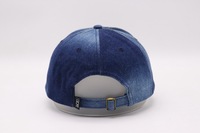 Gorra de Béisbol Estilo Dad Hat de Mezclilla Lavada Personalizada con Logotipo Metálico Dorado