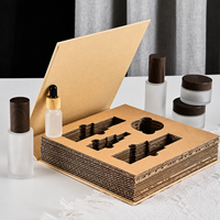 Boîte d'emballage rigide en papier kraft nid d'abeille de luxe personnalisée, fermeture magnétique, matériaux recyclés, boîte cadeau biodégradable pour produits essentiels