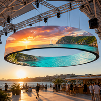 Écran LED flexible extérieur personnalisé P3.91, 3840Hz, module souple magnétique frontal SMD avec conception CAD gratuite pour projets OEM