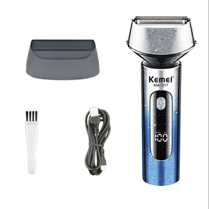 Afeitadora de Carga Rápida USB KM-1317, Impermeable IPX7, Cuchilla Triple Recíproca - Product Image 4