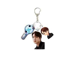 Nuevo Llavero Creativo de Acero Inoxidable y Acrílico con Diseño de los Ídolos de KPOP Bangtan Boys: JUNGKOOK, V, <span class=keywords><strong>Taehyung</strong></span>, JIN, SUGA, RM, JIMIN, J-HOPE - Product Image 5