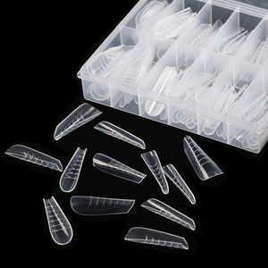 #11 Ataúd arqueado Sistema <span class=keywords><strong>dual</strong></span> Formas de uñas Estilo francés Molde para uñas Curva en C profunda Lado recto Herramientas de extensión de uñas - Product Image 6