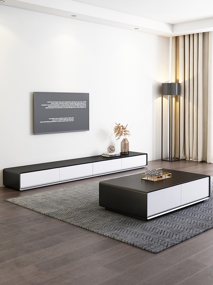 Simple Home Indoor Wooden Furniture Wholesale Modern Coffee Table Set Television Wooden Luxury Media Console TV Stand