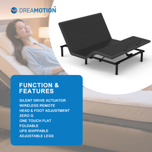 Электрическая регулируемая кровать Dreamotion с функцией массажа, умная складная кровать для спальни, размеры King и Queen - Product Image 4