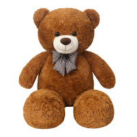 Ours en peluche géant personnalisé, rose et marron, super grand coussin animal à câliner, cadeau d'anniversaire pour enfants