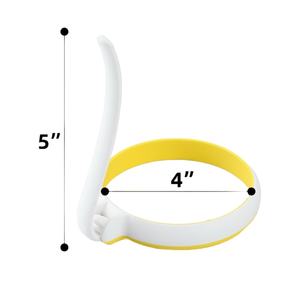 แหวนไข่ซิลิโคนเกรดอาหารขนาด 4 นิ้ว ไม่ติดกระทะ สำหรับทำไข่ดาว แพนเค้ก แซนวิช อุปกรณ์ครัวที่ต้องมี - Product Image 2