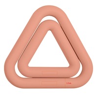 Ensemble d'haltères en silicone pour la salle de sport à domicile, accessoires de fitness, 7 lb et 10 lb, poids libres triangulaires unisexes, anneau de puissance