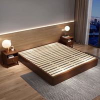 2024 Offre Spéciale simple tatami en bois massif lit au sol hôtel sans dossier lit sans cadre de lit de chevet