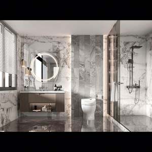 Meubles de salle de bain en bois haut de gamme sur mesure au prix d'usine, vasque moderne plate avec lavabo - Product Image 5