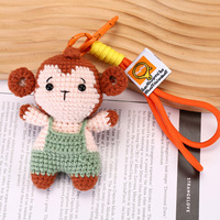 Porte-clés Kawaii fait main, 12 signes du zodiaque chinois, animaux au crochet, jouet miniature mignon, poupée Amigurumi tricotée, pendentif, breloque de sac, accessoire