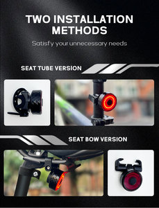 多機能LED自転車ブレーキテール<span class=keywords><strong>GPS</strong></span>トラッカーホルダー対応 USB充電式 防水 ナイトライディング ABS警告ランプ - Product Image 3