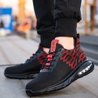 Chaussures de sécurité sportives pour hommes avec embout en acier, anti-écrasement, anti-perforation, légères, baskets de travail OEM