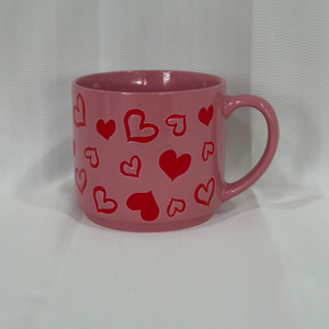 Tasses à café en céramique au design Saint-Valentin, grande capacité, sérigraphiées, en porcelaine, cadeaux d'affaires pour couple, réutilisables, sans danger pour les aliments - Product Image 5