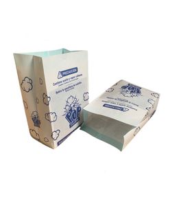 Kantong Makanan Kertas Kraft Klasik yang Dapat Digunakan di Microwave dengan Pegangan untuk <span class=keywords><strong>Popcorn</strong></span> dan Keripik Kentang, Pola dan Logo Cetak Gravure Kustom - Product Image 6