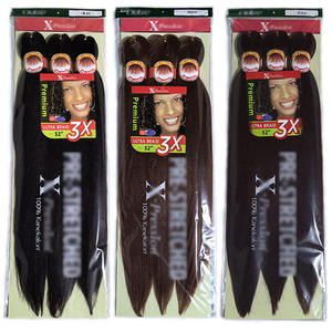 Extensiones de <span class=keywords><strong>Cabello</strong></span> Africano Dirty Braid 3X Pre-Estiradas de Fibra de Alta Temperatura, Juego de Tres Piezas, Venta al por Mayor de Fábrica - Product Image 4