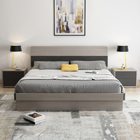 Boîte de rangement de meubles de maison lit en bois avec gazlift mdf lit double double