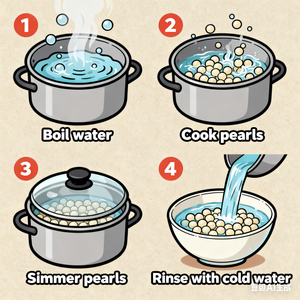 Quick Cook Tapioca Pearl Boba-Boules de thé à bulles à cuisson rapide et mini boules de taro pour les magasins de thé Boba - Product Image 6