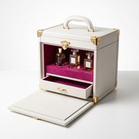 Boîte cadeau en fibre de bois de densité moyenne multicouche personnalisée, boîte en velours pour parfum de luxe, avec une boucle