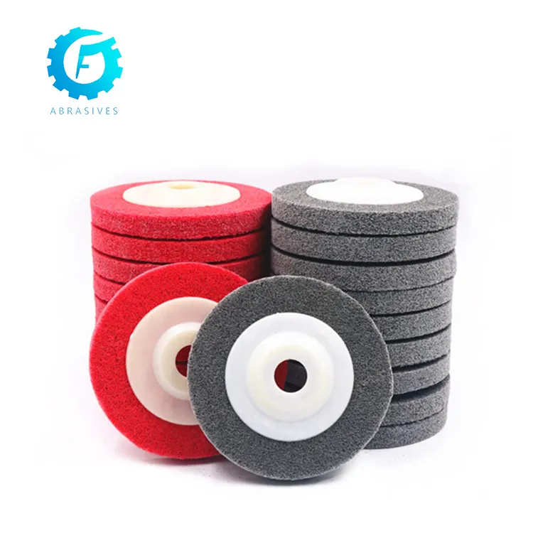 4 "không dệt bánh xe đánh bóng Bánh xe Nylon đánh bóng bánh xe