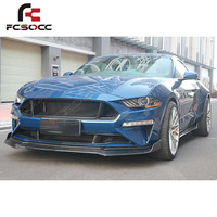 2018-2023 pour Ford Mustang Coupé GT Style Carbone Fibre Carrosserie Pare-chocs Avant Grille Pièces Auto