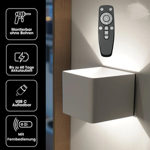 Model6w USB sạc Led cảm biến Đèn tường trong nhà/ngoài trời không dây điều khiển từ xa cho nhà vườn phòng chiếu sáng - Product Image 1