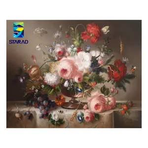JiangXing Factory Direct Hight Quality Full Drill Crystal Rhinestone Wonderful Wall Art Flower DIY Diamond Painting