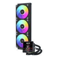 Boîtier d'ordinateur de jeu à refroidissement par eau ICE EMPEROR VISION 360 BK AIO avec roulement à billes ARGB LED Intel LGA115X/1200/1700/1851 AM4/AM5