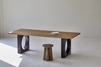 Table à manger en bois massif faite à la main Antique de luxe de Style nordique nouvel ensemble moderne Vintage pour la maison ou l'hôtel utilisation du dîner