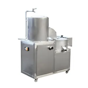 Descascador elétrico de batatas, descascador de batatas elétrico comercial de 15kg 220v máquina de descascar/cortar e cortar batatas