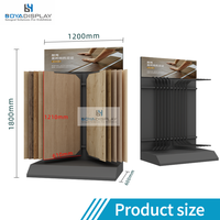 Présentoir pliable portable en bois pour échantillons de parquet, palette de couleurs, support de présentation à feuilles tournantes pour salle d'exposition
