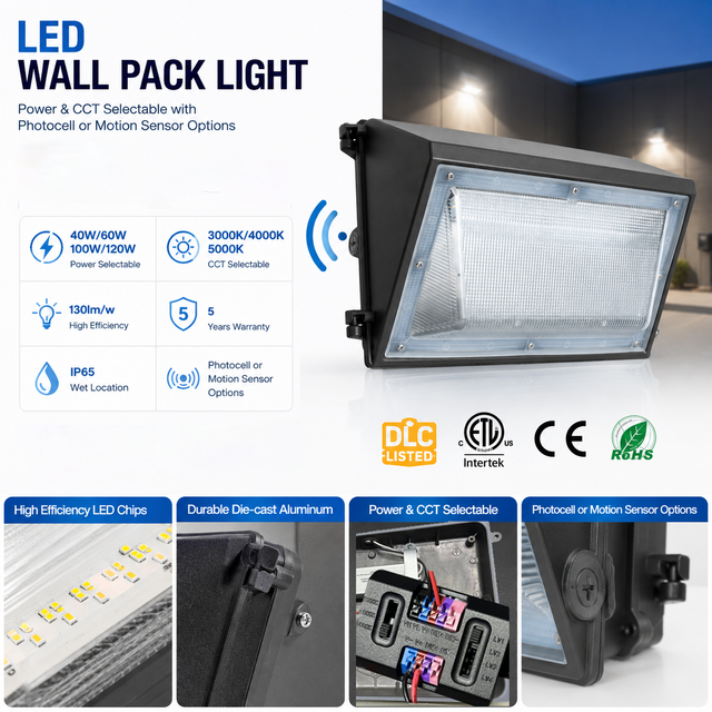 120LM LED Wall  Pack Light  Ip65 Outdoor Waterproof  60w  Wall Pack Led Light With 5 Years Warranty