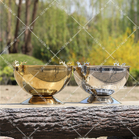 Seau à bouteilles en métal avec logo personnalisé Refroidisseur de bière et de boissons Bol à vin et à champagne en acier inoxydable personnalisé seau LCE pour 6 bouteilles