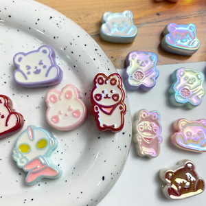 Handmade DIY điện thoại di động chuỗi Phụ Kiện Đầy Màu sắc UV Acrylic giọt dầu gấu Ultraman Bunny thẳng lỗ đính cườm phụ kiện - Product Image 6