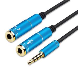 Cantell 골드 도금 3.5mm 잭 헤드폰 + 마이크 오디오 분배기 Aux 연장 케이블 30cm - Product Image 5