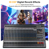 Console de mixage audio professionnelle avec DSP et USB, système de mixage de scène, contrôleur de mixage DJ, 24 canaux, console de mixage audio professionnelle