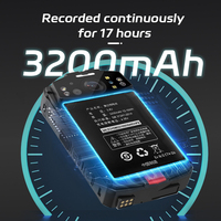 Caméra corporelle portable, écran tactile de 3,1 pouces, étanche, enregistrement en boucle, vision nocturne, 4G GPS, 48MP IVS-100, surveillance à distance