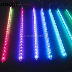 Lampu Tabung Meteor RGB LED Digital 12V, Lampu LED Digital Warna Impian Panjang 1Meter