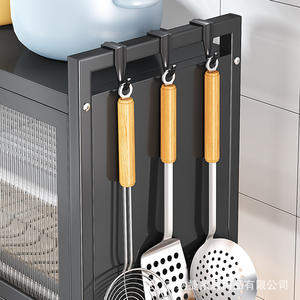 ชั้นวางไมโครเวฟในครัวพร้อมฝาปิดกันฝุ่นอเนกประสงค์สำหรับจานและเครื่องปรุงรส - Product Image 4