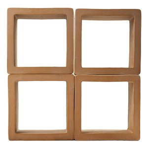 Pannello Decorativo in Terracotta Karnak 15 X 15 X 10 Cm, Finitura Naturale con Bordi Irregolari - Product Image 2