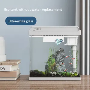<span class=keywords><strong>Aquarium</strong></span> de table compact pour salon, en verre ultra-transparent et ABS, 50L, fermé, pour aquascaping écologique, vente en gros - Product Image 2