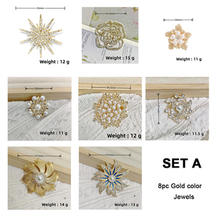 Rhinestone đồ trang sức ngọc trai an toàn trâm cài nút pins quyến rũ cho vớ - Product Image 3