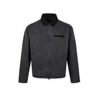 Veste en coton vintage épaisse sur mesure, coupe ample, col rabattu, style streetwear américain, veste décontractée, fabricant OEM