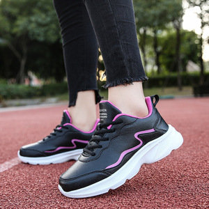 Delle Donne di modo <span class=keywords><strong>Scarpe</strong></span> Da Ginnastica di Sport A Piedi <span class=keywords><strong>Scarpe</strong></span> Da Jogging Nero Bianco Rosa - Product Image 1