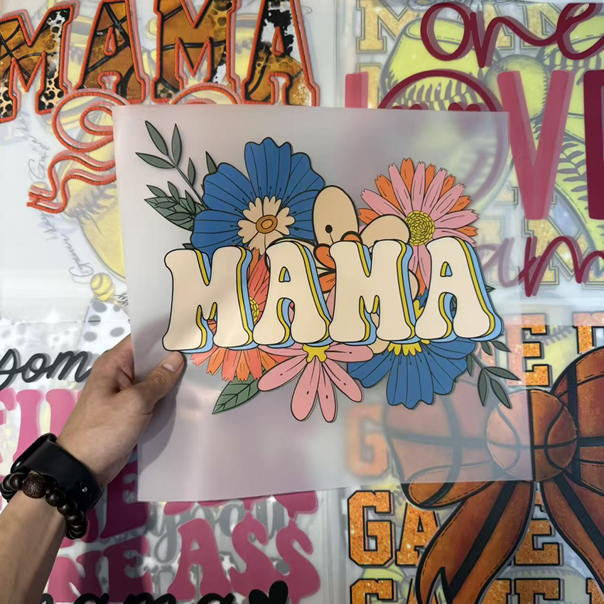 High-quality Factory Wholesale Mother's Day Plastisol Washable Durable Heat Transfer for Transfers for Garments & Bags